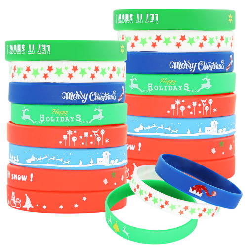 Merry Christmas爆款圣诞节硅胶手环节日活动礼品跨境手腕带