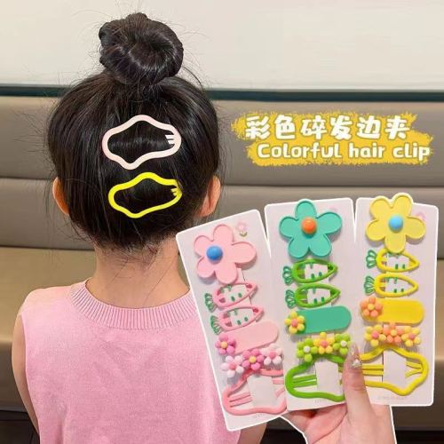 children‘s cloud barrettes 2023 new girls‘ carrot hairpin side cropped hair clip barrettes little girl bang clip headdress