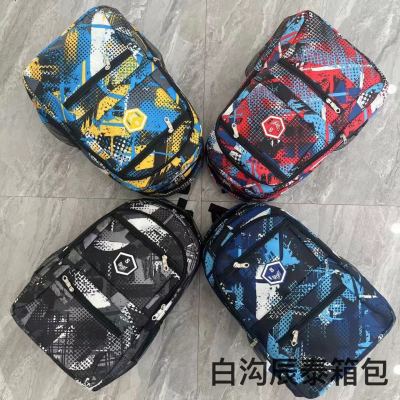 Travel Backpack Foreign Trade South American Backpack Fashionable Large Capacity Student Schoolbag Female Waterproof Lightweight Pattern Cloth Oxford Cloth