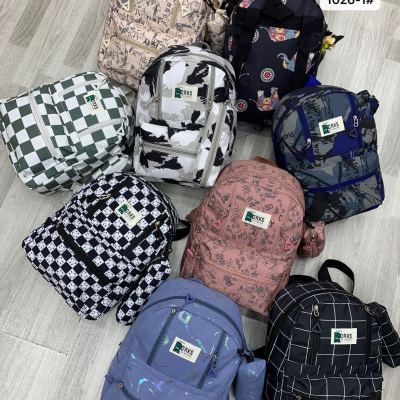 New Trendy Fashion Joker Waterproof Fabric Large Capacity Backpack College Style Floral Student Schoolbag