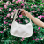 Trendy Women's Bags Soft Leather Broadband Crossbody Crescent Saddle Shoulder Fashion All-Match in Korean Style Minority Simple Casual Bag