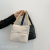 Trendy Women's Bags Geometric Space Cotton Portable Shoulder Bag Special-Interest Design Checkered down Soft Underarm Large Capacity Bag