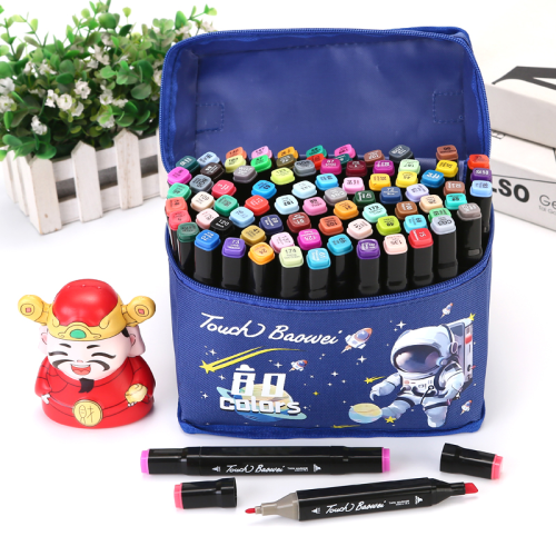 factory direct cross-border hot touch spaceman double-headed marker painting gift box brush stationery wholesale