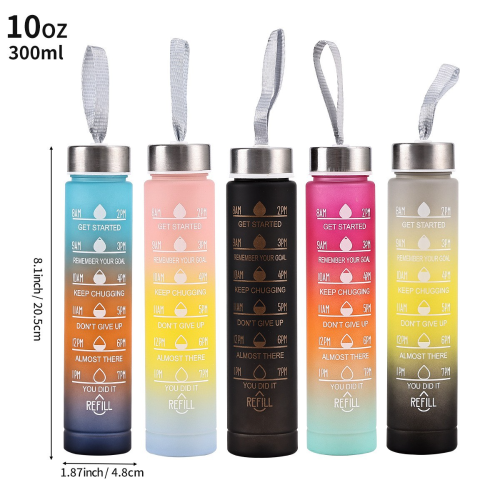 gradient color outdoor frosted 300ml sports cup