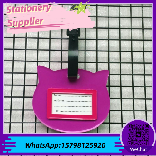 customized pvc soft rubber luggage tag with printed logo
