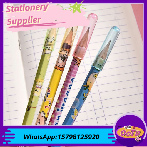 transparent candy colored pencil protection sleeve
