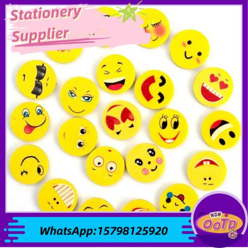 cute cartoon emoji face eraser hot selling children‘s gift c