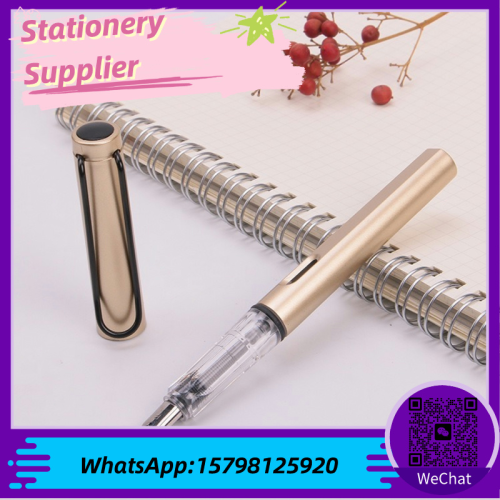 multi-color metal plastic student straight posture steel pen