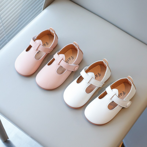 girls‘ leather shoes 2024 spring new baby girl toddler shoes spring and autumn little girl soft sole shoes children‘s shoes fashion