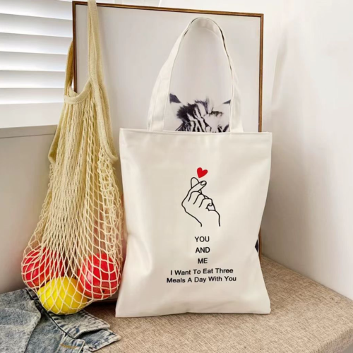 manufacturer canvas reticule ins new shopping bag canvas bag women‘s bag printed bag canvas bag shoulder bag