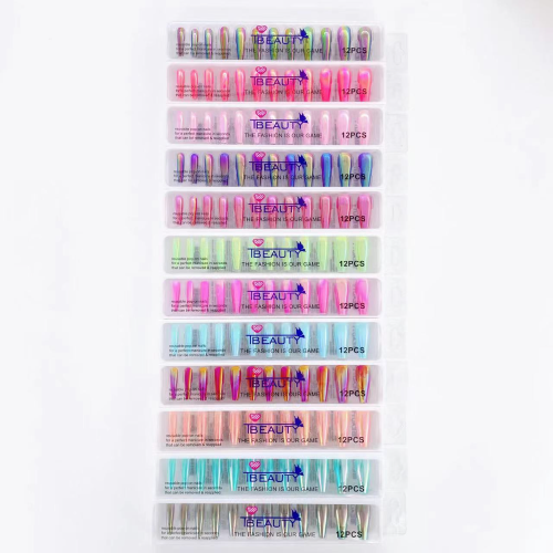 clear candy color finished wear nail fake nails removable nail tip color nail nail stickers extended nail tip