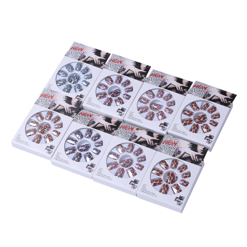leopard print fake nails nail stickers best seller in europe and america nail tip wear armor box finished nail beauty fake nails wholesale