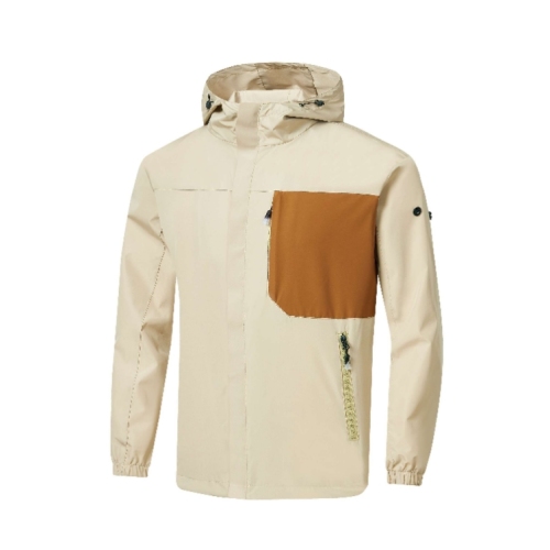 foreign trade men‘s sports jacket thin hooded jacket outdoor jacket windproof jacket large size