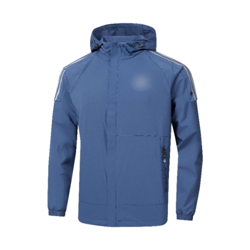 foreign trade men‘s sports windbreaker thin jacket hooded jacket large size stretch fabric lining set net cross-border supply