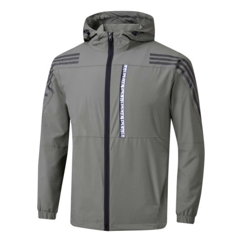foreign trade men‘s jacket sports windbreaker hoodie thin unlined coat large size craft jacket cross-border e-commerce
