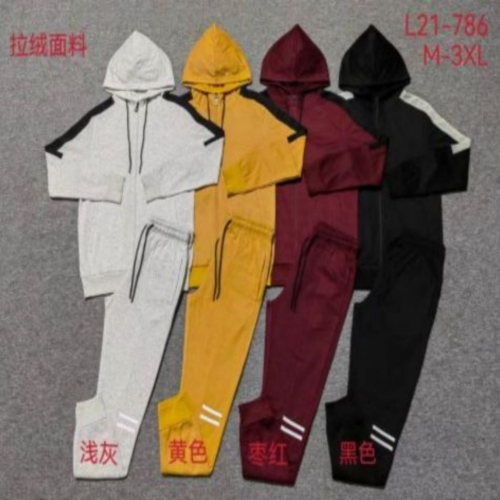 foreign trade men‘s hooded suits sports running two-piece suit knitted sports suit men‘s exclusive for cross-border