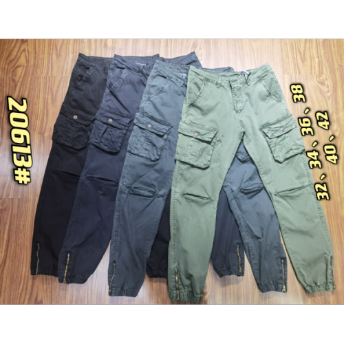 foreign trade only for cross-border camouflage cargo pants men‘s casual pants slim stretch large pocket washed multi-pocket trousers