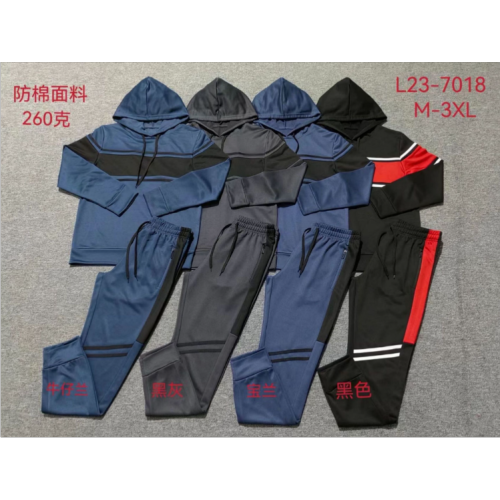 foreign trade men‘s two-piece cotton-like sports cross-border suit cuff foot mouth using raw cloth sports exclusive for cross-border series