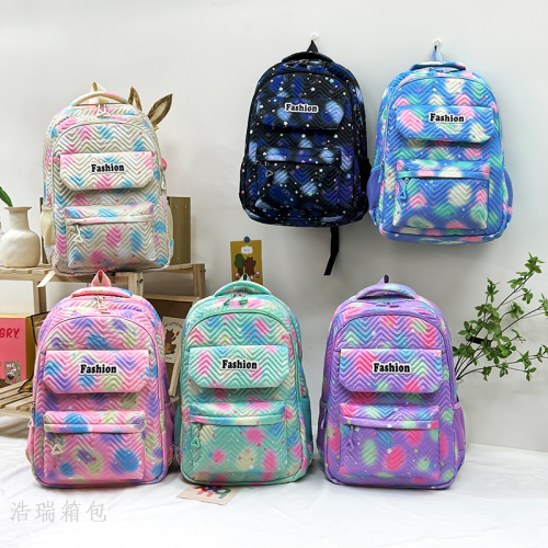 2024 new schoolbag female printing high school mori middle school student junior high school backpack large capacity travel backpack