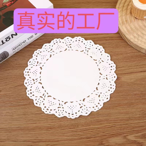 round hollow lace paper doyley baking paper oil-absorbing sheets double-sided oiled paper paper placemat paper cups paper pallet