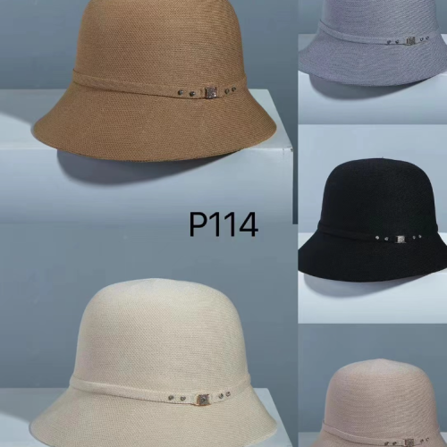 new hat women‘s summer counter same style bucket hat bucket hat fashion sun protection sun hat all-matching western style folding top hat