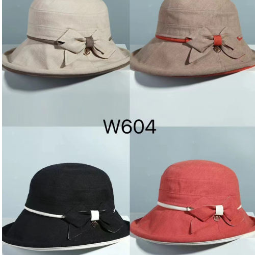 classic style bowknot beige bucket hat female 2024 new elegant graceful curled brim basin hat spring and summer sun protection hat
