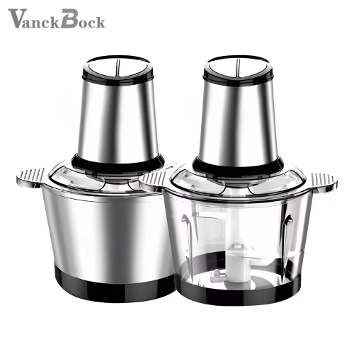 外贸不锈钢电动绞肉机多功能家用搅拌料理机2L3L5L大容量碎肉机