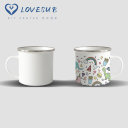 lovesub thermal transfer printing enamelled cup 350ml personalized creative diy printable picture brushing mouthwash coffee cup