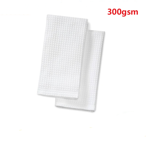 lovesub heat transfer printing 300g heavy white towel polyester 40x60cm sublimation waffle tea towel hand towel