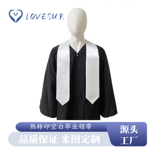 lovesub thermal transfer printing 70 inch graduation tie adult graduation shawl sublimation blank etiquette tape