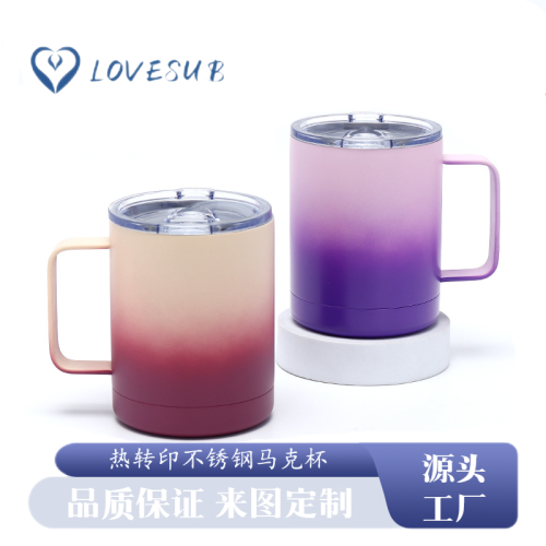 lovesub coffee cup stainless steel cup vacuum handle stainless steel mug cup customized coffee mug color value