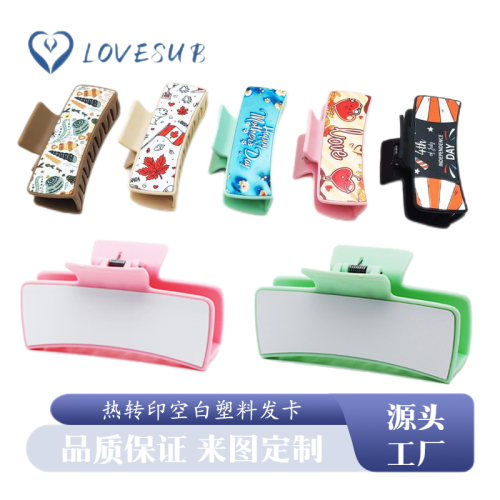 lovesub sublimation barrettes mother‘s day gift 6 colors heat transfer barrettes bnk aluminum sheet double-sided diy printing