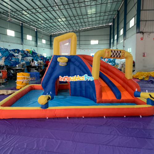 small indoor inflatable castle parent-child inflatable naughty castle park cartoon trampoline water spray water slide trampoline