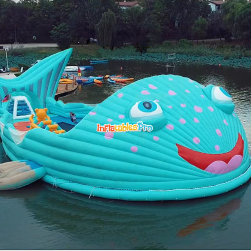 inflatable water castle park large children‘s amusement equipment water slide trampoline aviation theme water bouncing cloud