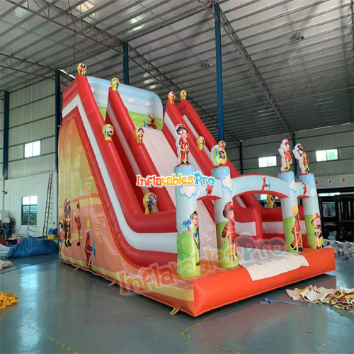 fire truck trampoline inflatable naughty castle slide new wholesale foreign trade factory outdoor sports children stall thickening