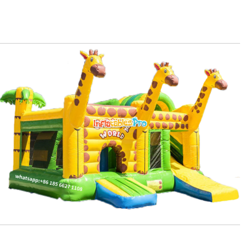 inflatable giraffe castle trampoline naughty castle children‘s paradise giraffe inflatable moon walking bounce house