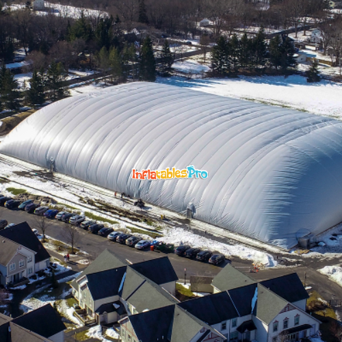 inflatable film building air film stadium canopy membrane structure ceiling awning ice hockey club speed skating rink