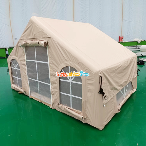 outdoor camping oxford cloth inflatable tent with canopy portable foldable camping inflatable tent building-free quickly open
