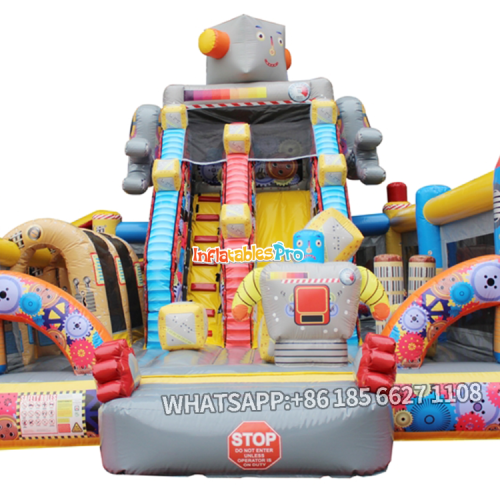 large inflatable castle children‘s inflatable trampoline inflatable slide new robot entertainment city castle manufacturer