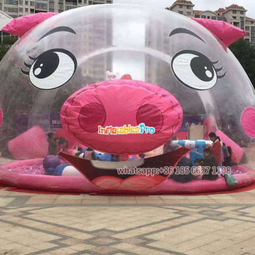 piggy theme castle animal naughty castle inflatable castle slide indoor outdoor large children‘s trampoline playground