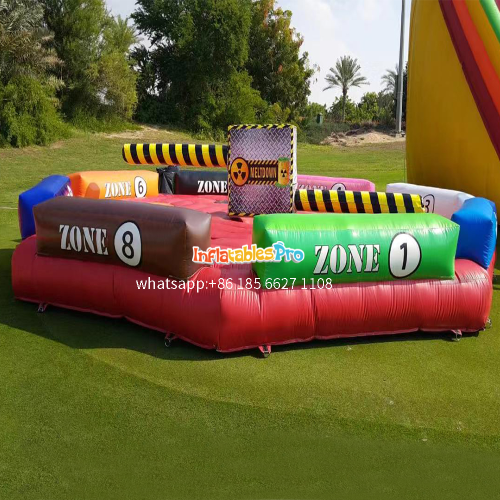 trampoline park fun inflatable spinner russian turntable interactive game inflatable obstacle trampoline spinner