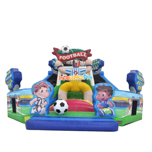 football theme inflatable dry slide world cup theme inflatable slide inflatable trampoline jumping bed double bar slide