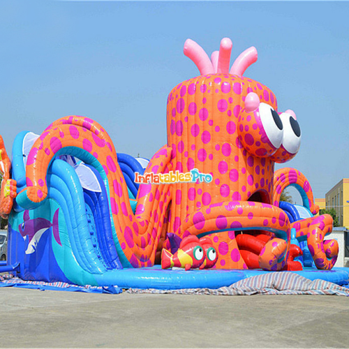 giant octopus slide inflatable castle inflatable entertainment city customized octopus inflatable trampoline dry slide trampoline