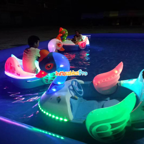 park water battery boat swan boat square stall children bumper boat luminous hand ship inflatable pool