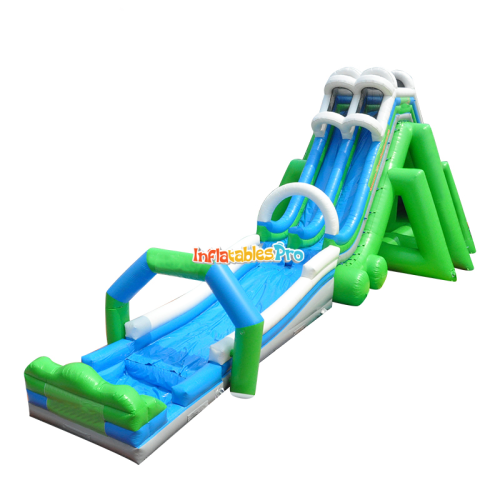 mobile water park large three-way faucet water slide inflatable large slide pvc large outdoor water slide