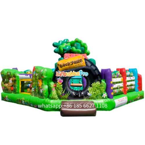 garden theme inflatable entertainment castle inflatable trampoline with dry slide inflatable trampoline inflatable castle inflatable model manufacturer