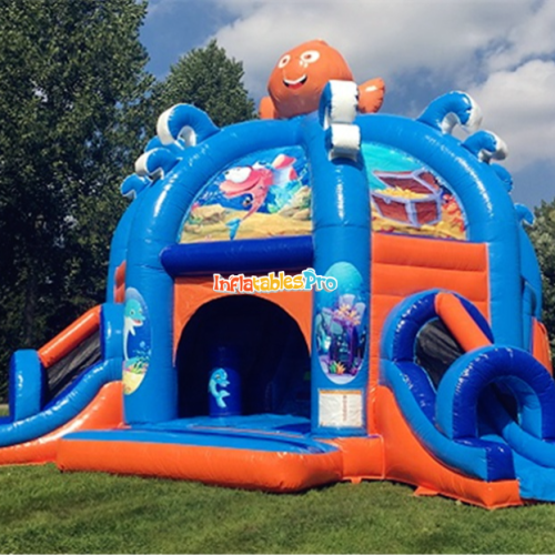 underwater world inflatable castle trampoline inflatable slide children‘s amusement factory produces wholesale children‘s entertainment toys
