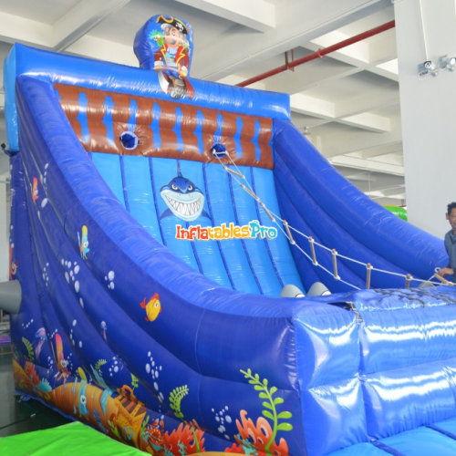 sales new inflatable shark climbing wall ladder climbing interactive game inflatable carnival game group building exciting game