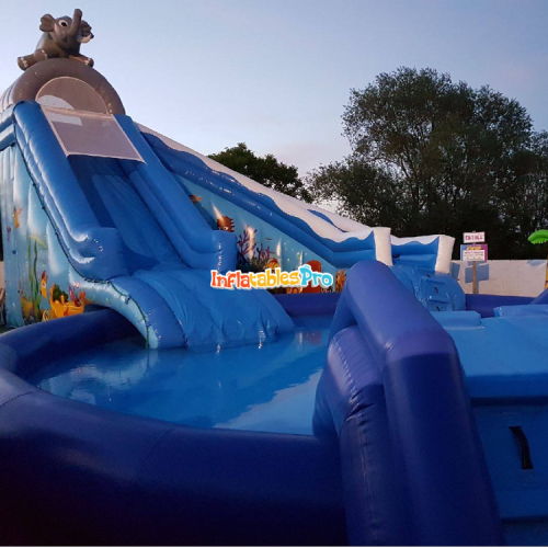 land water park standard size new design low cost children inflatable water park design and construction