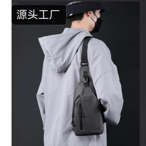 quality men‘s bag sports leisure bag shoulder bag crossbody bag leather film material source factory in stock and ready to ship customization as request